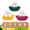 SAFIGLE 3pairs Bohemian Tassel Dangle Earrings Ethnic Style Lightweight Drop