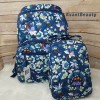 VERA BRADLEY Essential Backpack Bookbag Floral Blue Bursts Bag NWT