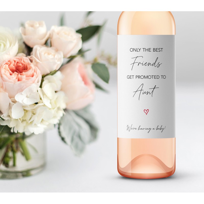 FRIENDS Pregnancy Announcement Wine Labels ● SET of 4 ●