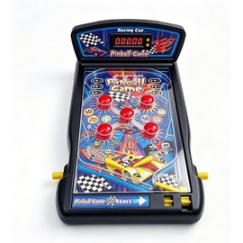 Racing Car Tabletop Pinball Machine, Retro Arcade Toy, Age 8+