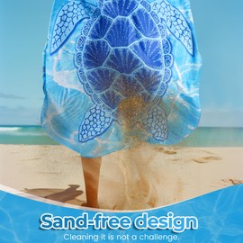 KUOGAS XXL Beach Towel, 200 x 145 cm, Large Quick-Drying Microfibre Towel, Sand-Free Bath Towel, Beach Blanket, Women's Beach Towel