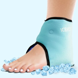 ICEHOF Kühlpads Fußgelenk - Kühlbandage Knöchel - Sprunggelenkbandage mit Kühl-Gel Kältetherapie Fußknöchel Rheuma Chemotherapie Knöchelschmerzen Fußgelenkbandage Knöchelbandage OneSize (1 St.)