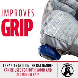 Franklin Sports Baseball Bat Grip Knob - Gator Grip Bat Nub - Baseball and Softball Bat Grip Knob - Improved Grip and Sting Reducer - Navy, One Size, Model: 24051C3