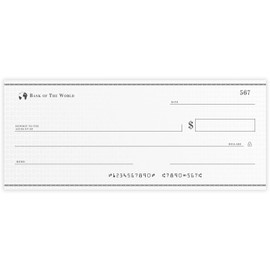 Sustainable Greetings Reusable Giant Paper Check - 30 x 16 in Multicolor Dry Erase Board - Oversized Novelty Gag Gift & Giant Check for Fundraisers & Awards