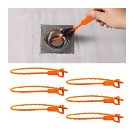 BELOMI 6PCS 22 Inch Drain Snake Clog Remover Tool, Hair Cather Shower Drain Cleaner Tool Set, Sink Snake Drain Auger Opener Cleaning Tool Accessories for Kitchen, Bathroom Tub, Toilet