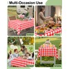 Smiry 8 Packs Gingham Disposable Table Cloth, 54 x 108