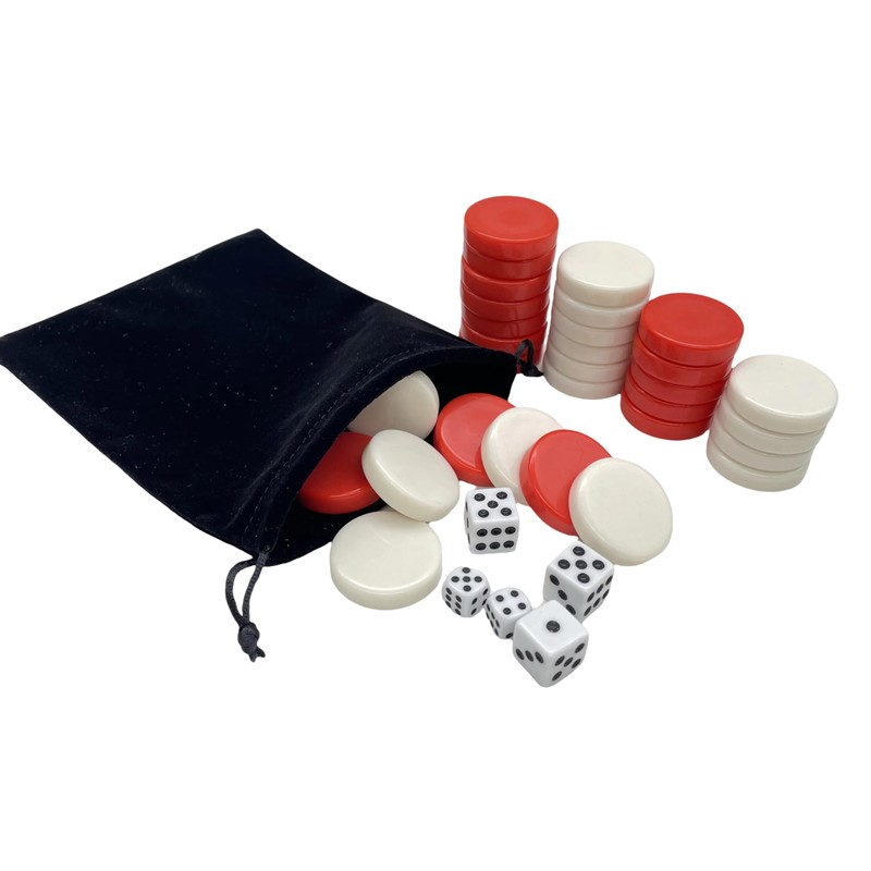 FAMA.store 30 Pieces Backgammon Checkers Replacement Set Checker Board Games