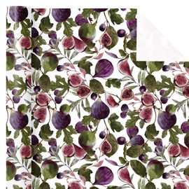 WRAPAHOLIC Fruits Wrapping Paper Roll - Mini Roll - 17 Inch x 16.5 Feet - Summer Figs and Botanical Leaves Design for Summer, Birthday, Wedding, Bridal Shower