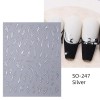 Unbranded 4Pcs Set Nail Stickers Abstract Line Self-Adhesive Slider Peel