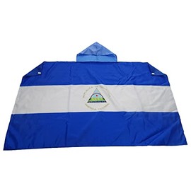 AZ FLAG - Nicaragua Cape Flag - 150 x 90 cm - Nicaraguan Cape Flag 100% Polyester with Integrated Sleeves and Hood - Body Flag 80 g