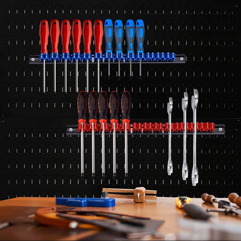 3-H Screwdriver Organizer, 4 pcs Pegboard Screwdriver Holder,Newly Opened Mold