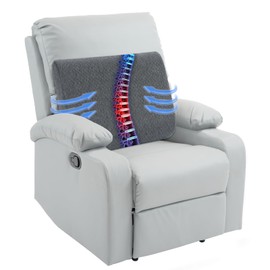 HOMBYS Lumbar Support Pillow for Recliner Chair, Memory Foam Back Support Cushion for Elderly,Extra Large Lumbar Support Pillow,Thick Backrest for Home Reading (Grey, 18“x15 x4)