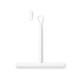 BRABANTIA | Jalador de Cristales para Baño y Cocina | Blanco | 24 cm | Cuchilla de Silicona Flexible