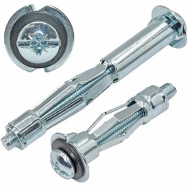 M5 x 52mm Heavy Duty Metal PLASTERBOARD Cavity Wall FIXINGS Anchors Plugs (5)