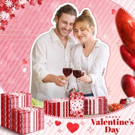 Pickmesh 150 Pcs Valentine's Day Guest Napkins 2 Ply Red Pink Disposable Hand Towels Heart Bathroom Paper Napkins for Party Dinner Decoration(Red and Pink,Heart)