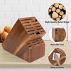 20 Slot Knife Block Storage without Knives,Acacia Wood Universal Knife