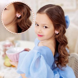 12 Pairs of Clip Earrings Kids Girls Ear Clips Girls Clip Earrings Girls Ear Clips Children Magnetic Earrings Girls Pretty Unicorn Princess Earring Set