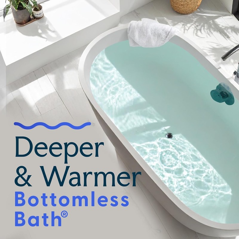 SlipX Solutions Bottomless Bath Overflow Drain Cover for Tub, Adds