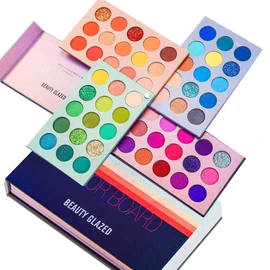 Beauty Glazed Beauty is a 60-color makeup eyeshadow palette 4-in-1 color board pressed glitter eyeshadow 4 layers 5-month rotation matte pearl shine highly pigmented cosmetic eyeshadow