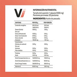AISSA VITAMINICA Vitaminica Omega 3 Fish Oil, Hecho por PiSA, 90 Cpsulas Blandas en Total, 300 mg Cada Una de EPA y DHA, Suministro para 30 Das,...   