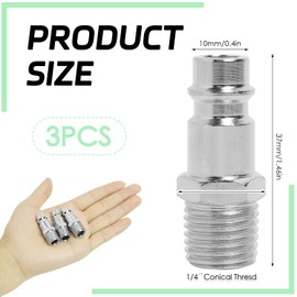 Compressed Air Coupling Alloy Steel with Male Thread 1/4 Inch Alloy Steel AG 1/4 Inch Coupling Plug Coupling Socket Hose Connector Valve Socket Thread Plug