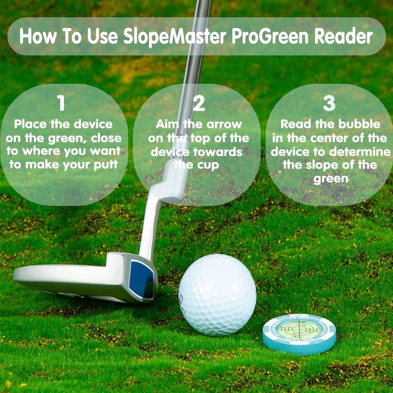 Prodigora SlopeMaster ProGreen Reader - Golf Ball Marker with High