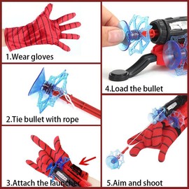 Superhero Web Launcher Glove Kit | 10 Suction Darts, Rope & Wrist Strap | Outdoor Role-Play Toy for Kids 5-8 | Safe, Durable Gift for Birthdays & Holidays