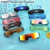 FEISEDY Futuristic Visor Punk Sunglasses Rimless One Piece Goggles Miorred