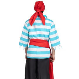 Leg Avenue Men's Pillaging Pirate Costume, Blue/White, X-Large