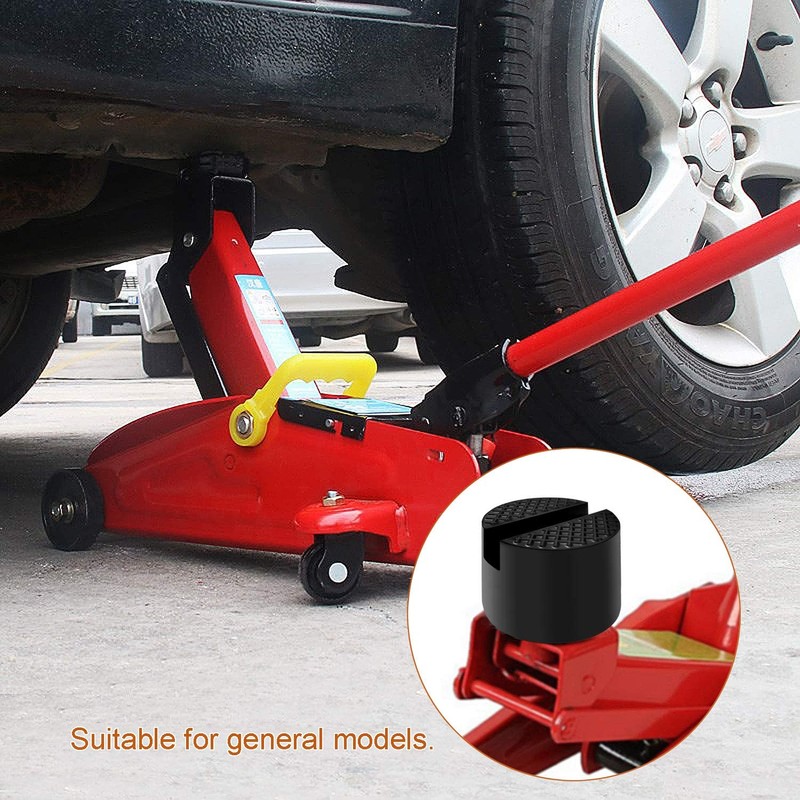 Zodazoqa 2 Pcs Car Trolley Slotted Jack Rubber Potector Pad