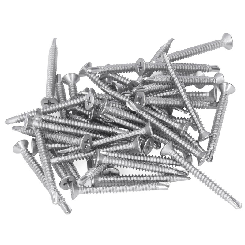 200Pcs Self Drilling Screw Cross Countersunk Head 410 Stainless Steel