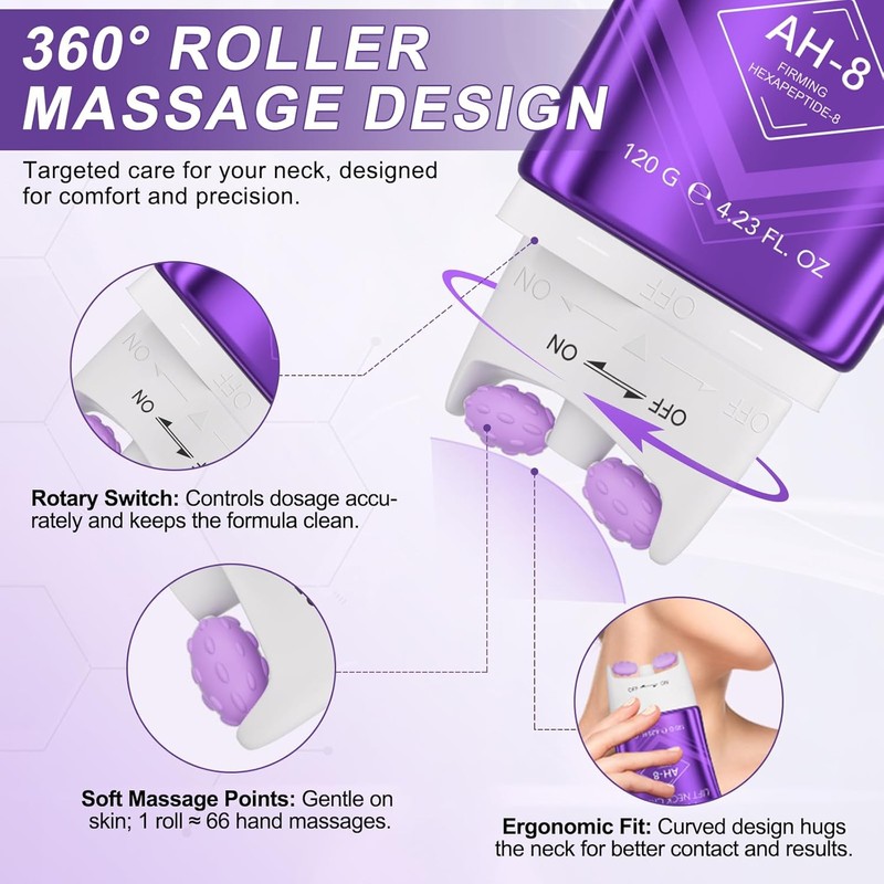 AH-8 Neck Firming Cream | Advanced Skin Tightening Roll-On Cream