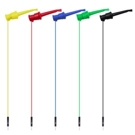 Goupchn Test Hook Clips to Breadboard Male Jumper Wires Soft Flexible Silicone Test Leads for Electrical Testing