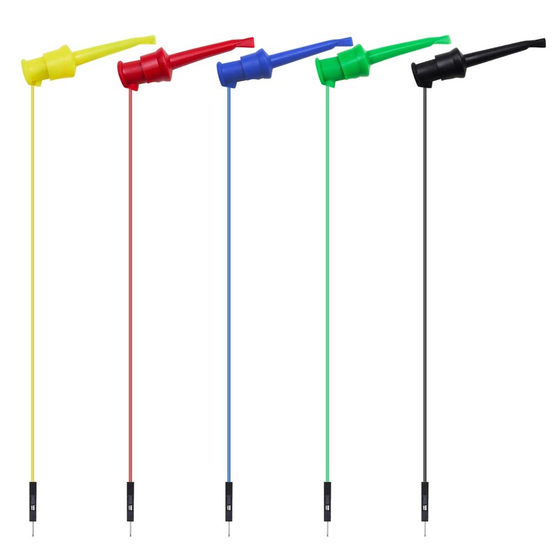 Goupchn Test Hook Clips to Breadboard Male Jumper Wires Soft