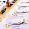 Nervure Nervure 100 Pieces Gold Plastic Plates - 10.25 inch