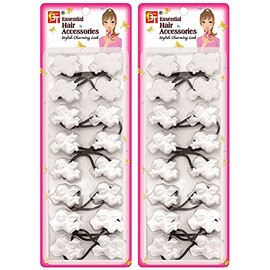 16 Pcs Hair Ties 20mm Ponytail Holders Elastic Colorful Cartoon Design Hairband Accessories for Kids Children Girls Women All Ages (Baby Angel - White)