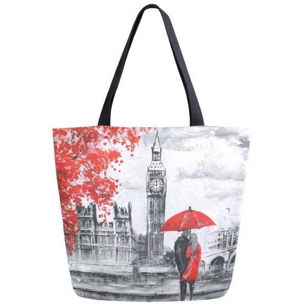 ZzWwR Chic Beautiful London Street View Big Ben Painting Print