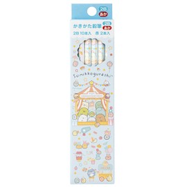 San-X Happy School Sumikko Gurashi Pencil, 2B, Red Pencil Set, Dozen PH09103