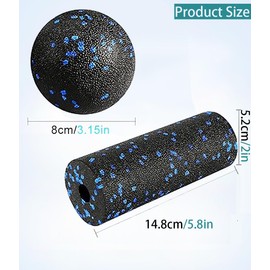 Mini Foam Roller - Muscle Massage Rollers for Trigger Point Therapy, Myofascial Release, Deep Tissue Fitness Massage & Relax Tight Muscles, Peanut Ball & Trigger Point