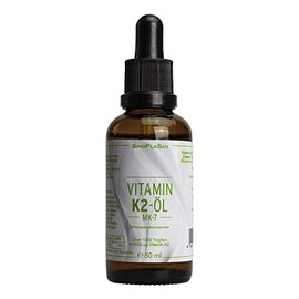 Vitamin K2 Oil, all-trans, 50 ml, contains the more active form of vitamin K2 = menachinone (MK-7), over 1300 drops, vegan, lactose-free, gluten-free, GMO-free, quality monitored