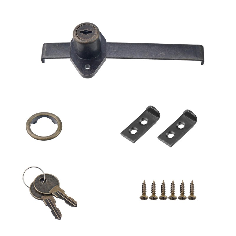 Chinflly Drawer Lock,Zinc Alloy Cabinet Showcase Display Case Lock with