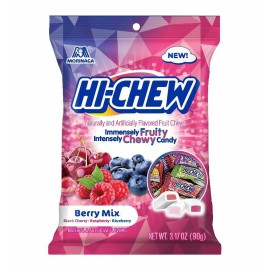 Morinaga 1 BAG Morinaga Hi-Chew Berry Mix Black Cherry, Raspberry and Blueberry, 3.17oz