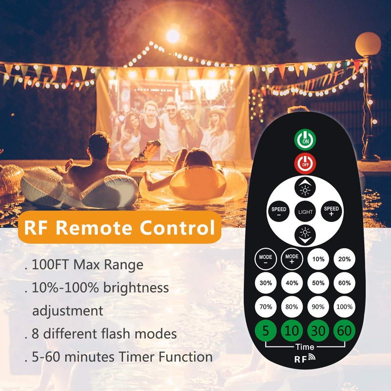 Outdoor Dimmer Switch for String Lights, 1000W Max Power IP68