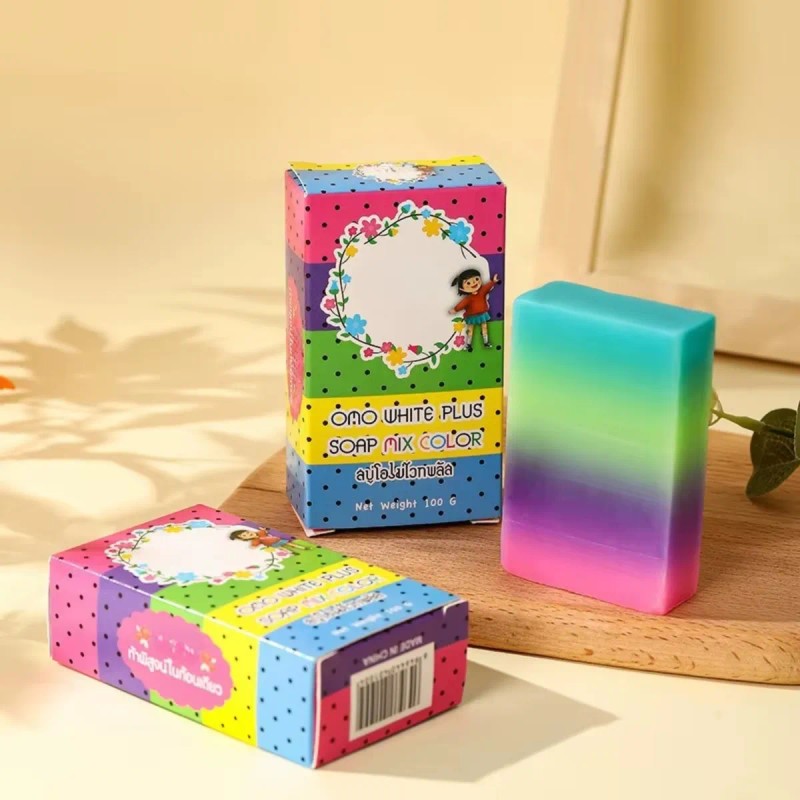 Jabón Blanqueador Tailandés Arcoíris Exfoliante Frutal 2pz F