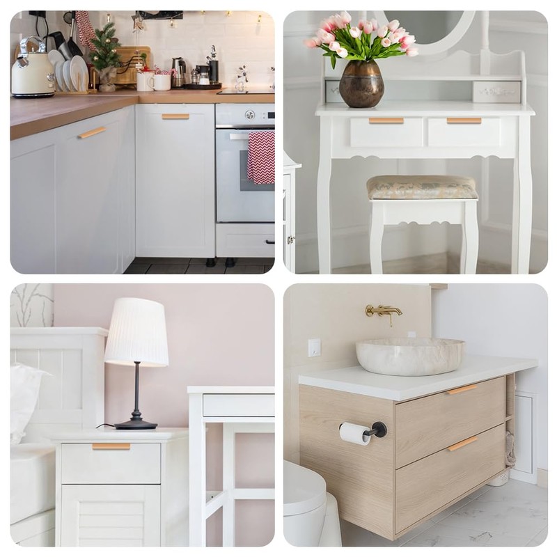 Flintronic 6 Pack Modern Gold 150mm x 128mm Aluminum Alloy