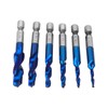 6PCS High Speed Steel 6.35mm Hex Shank Tap Drill Bit