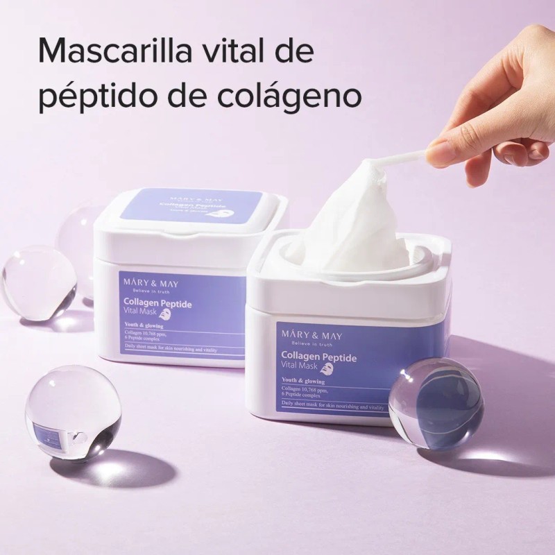 Mary May Mascara Vital Peptido Colageno 30ea Dispens