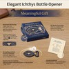 Ichthys Jesus Fish Bottle Opener & Fridge Magnet, Christian Gift