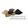 Jabón Artesanal Carbón Activado Miel, Sabila, Avena, Cafe