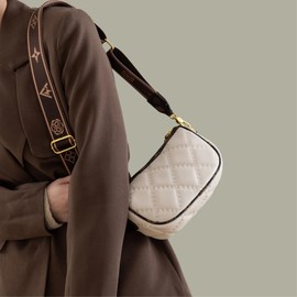 Donboly Cross Body Bag Women - Over the Shoulder Bag with Adjustable Wide Strap & Chain - Versatile Crossbody Bags for Women with Multiple Pockets Small Handbag (white)